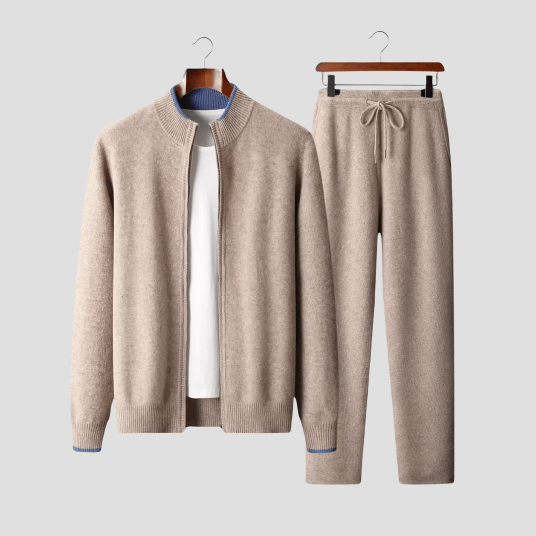 Set – Mens – Autumn & Winter – Soft Comfort Merino Wool Two Piece Lounge Set – Montford Co - Montford & Co