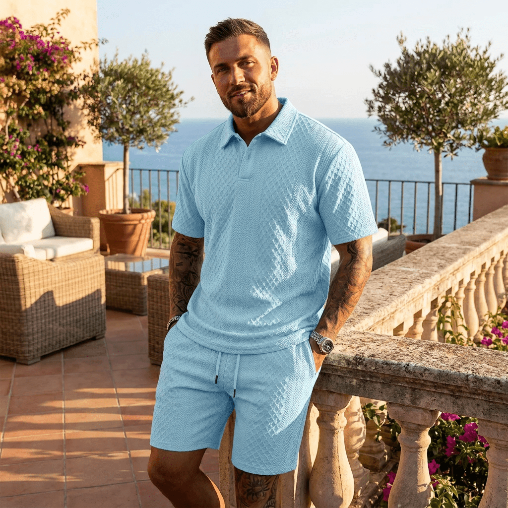 Set – Mens – Spring &amp; Summer – Men's Casual Sportswear Polo Shirt and Shorts – Montford Co - Montford & Co