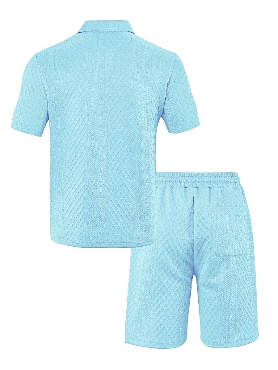 Set – Mens – Spring & Summer – Men's Casual Sportswear Polo Shirt and Shorts – Montford Co - Montford & Co
