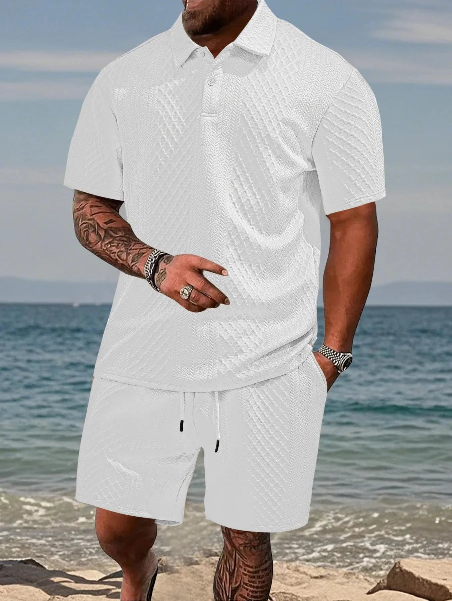 Set – Mens – Spring & Summer – Men's Casual Sportswear Polo Shirt and Shorts – Montford Co - Montford & Co