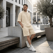 Set – Mens – Summer – Oversized Chessboard Plaid Two - Piece – Montford Co - Montford & Co