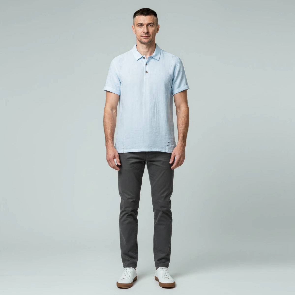 Short Sleeve Casual Polo Shirt - Montford & Co