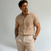 Short Sleeve Linen Shirt - Montford & Co