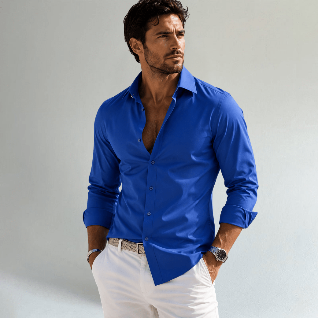 Slim Fit Business Stretch Dress Shirt - Montford & Co