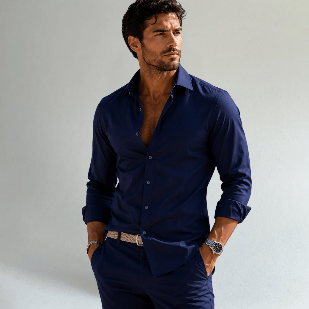 Slim Fit Business Stretch Dress Shirt - Montford & Co