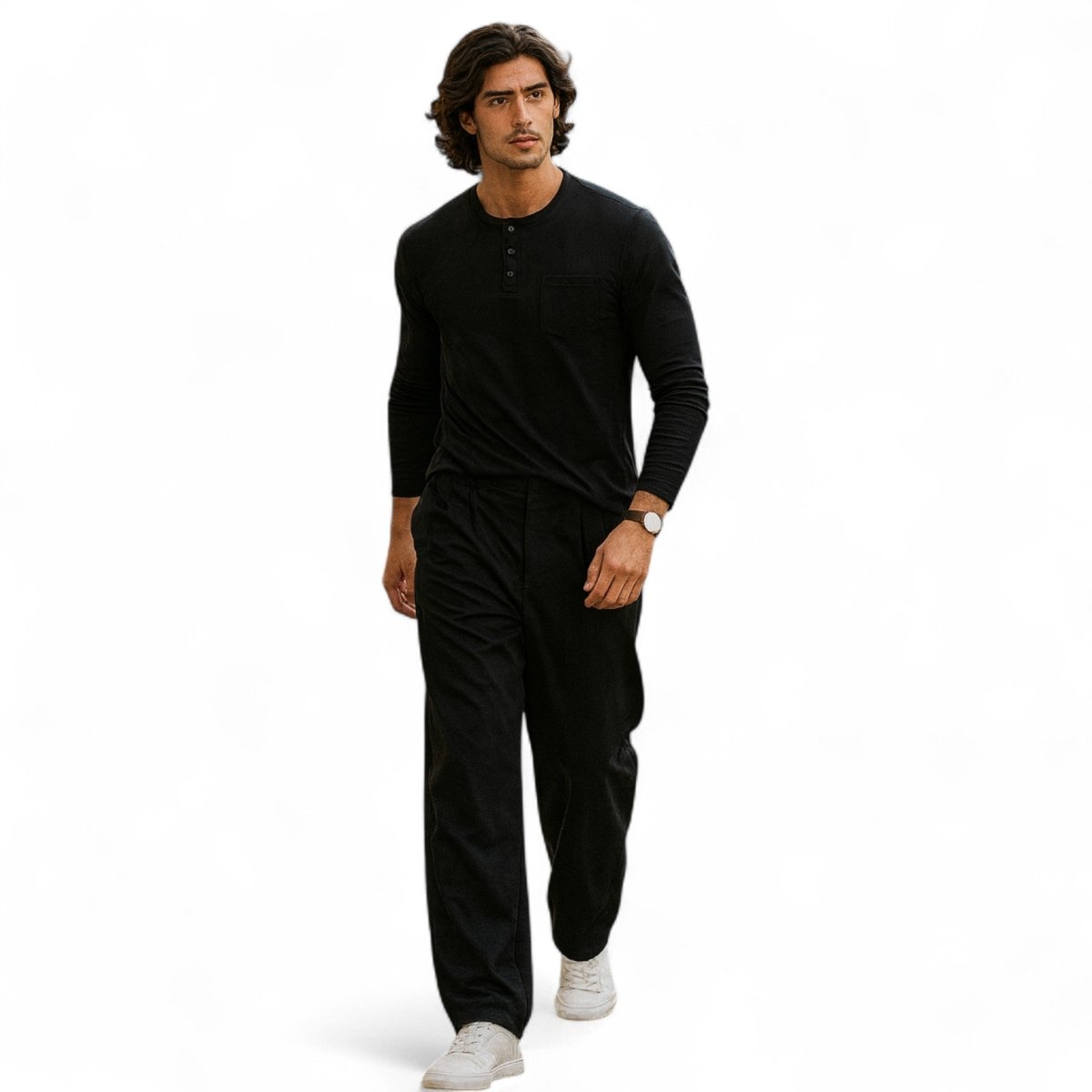 Slim Fit Henley Shirt - Montford & Co