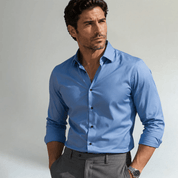 Slim Fit Stretch Button Down Casual Shirt - Montford & Co