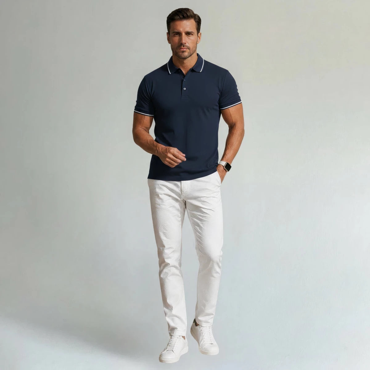Slim Fit Trendy Summer Polo Shirt - Montford & Co