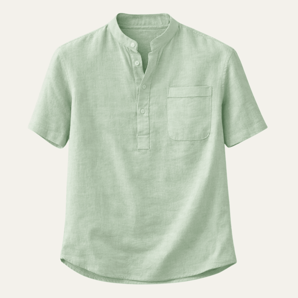 Soft Cotton Linen Henley Shirt - Montford & Co