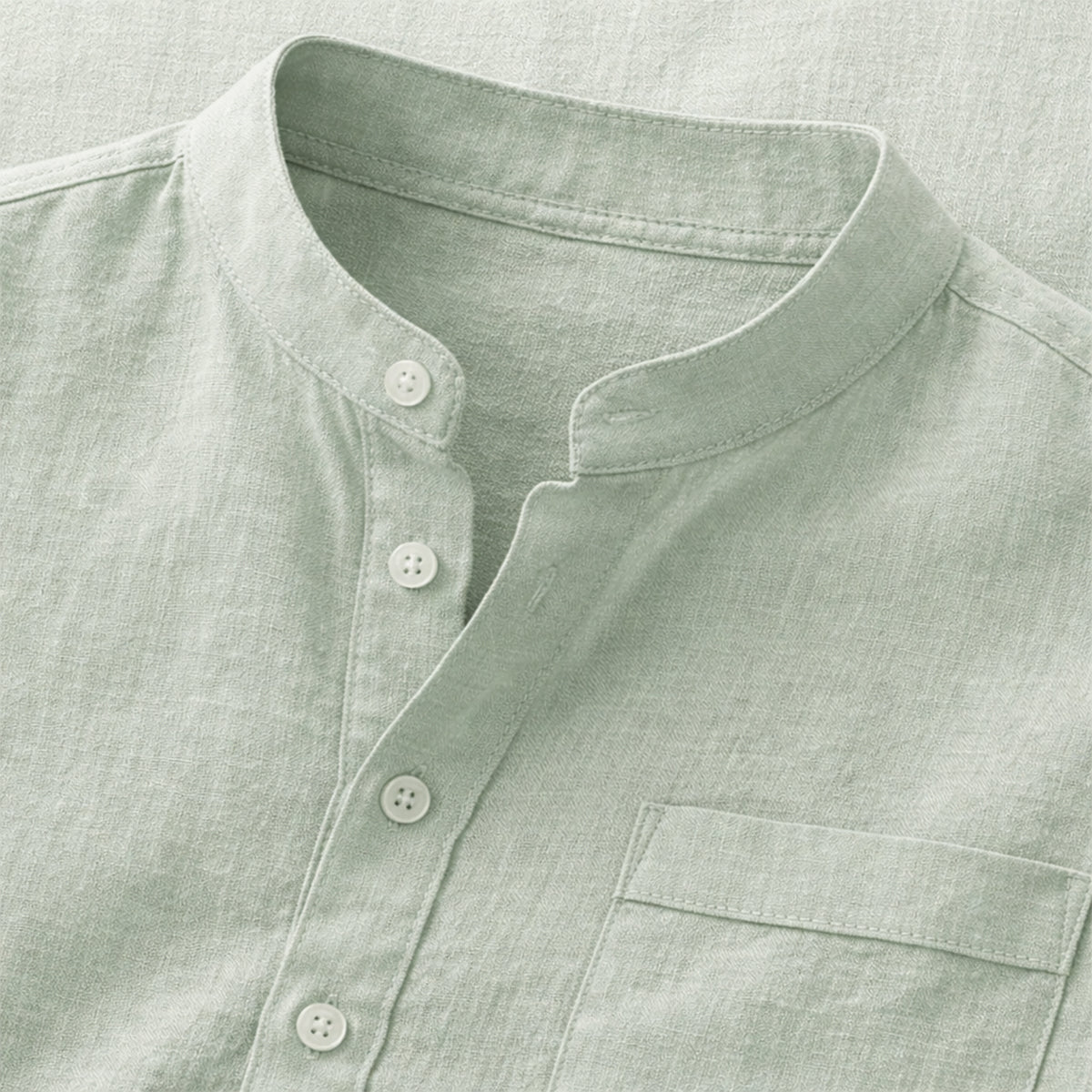 Soft Cotton Linen Henley Shirt - Montford & Co