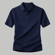 Stretch Ribbed Casual Polo Shirt - Montford & Co