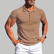 Stretch Ribbed Summer Polo Shirt - Montford & Co