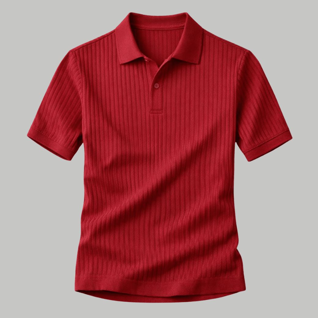Stretch Ribbed Summer Polo Shirt - Montford & Co