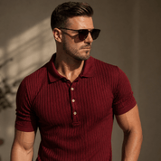 Stretch Ribbed Summer Polo Shirt - Montford & Co