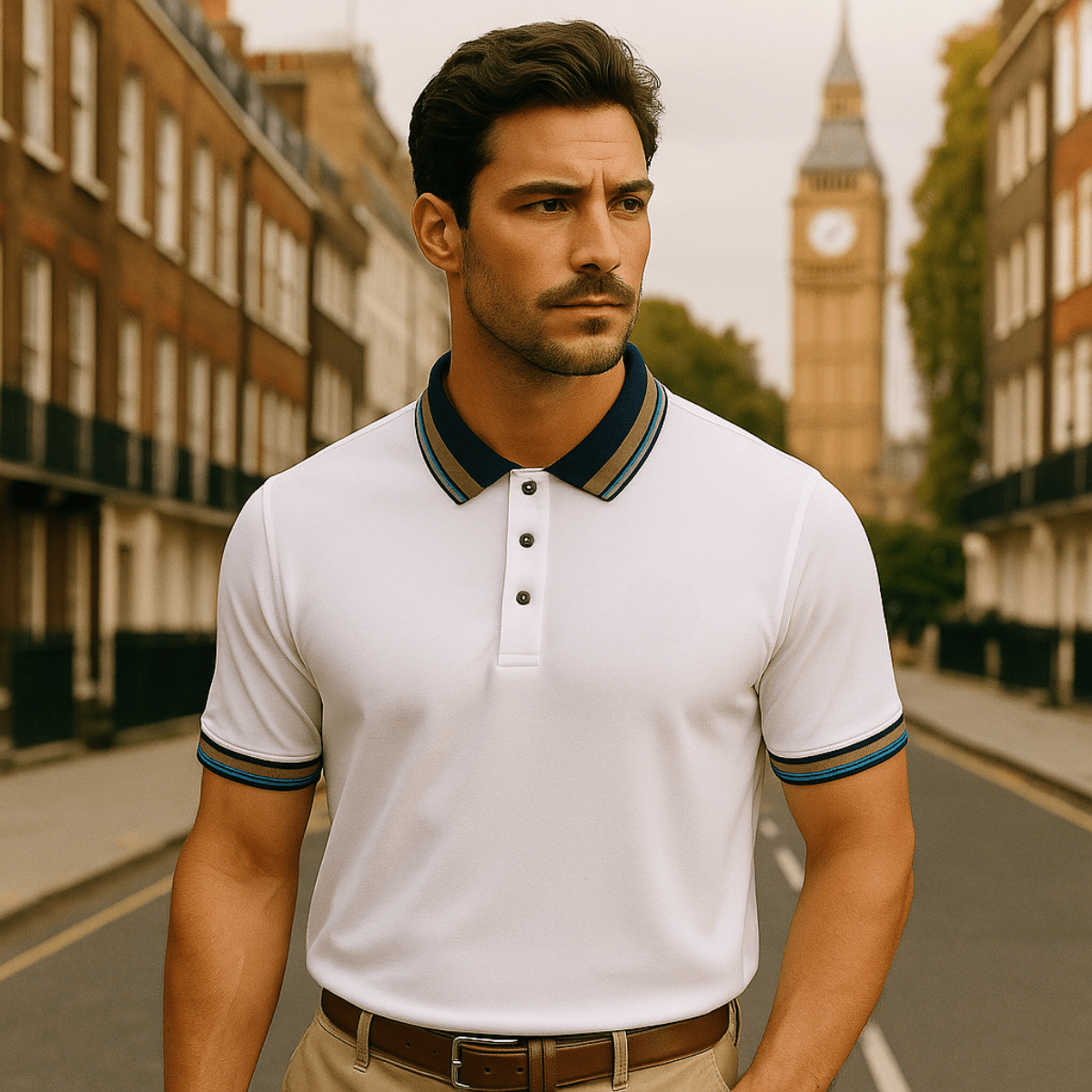 Striped Cotton Polo Shirt - Montford & Co