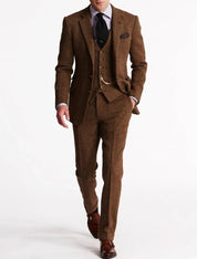 Suit Set Three - Piece Tweed Tuxedo - Montford & Co
