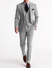 Suit Set Three - Piece Tweed Tuxedo - Montford & Co