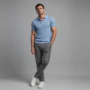 Textured Button - Up Polo Shirt - Montford & Co