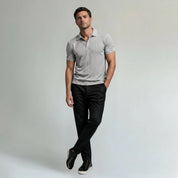 Textured Button - Up Polo Shirt - Montford & Co