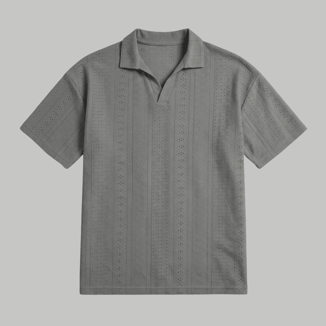 Textured Knit Polo Shirt - Montford & Co