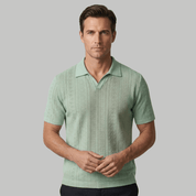 Textured Knit Polo Shirt - Montford & Co