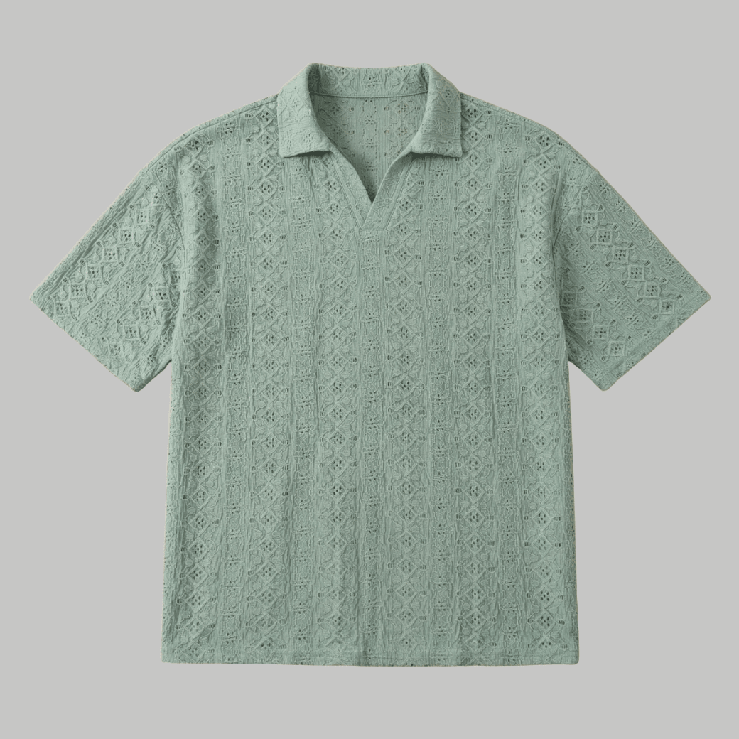 Textured Knit Polo Shirt - Montford & Co
