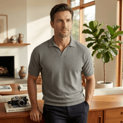 Textured Knit Polo Shirt - Montford & Co