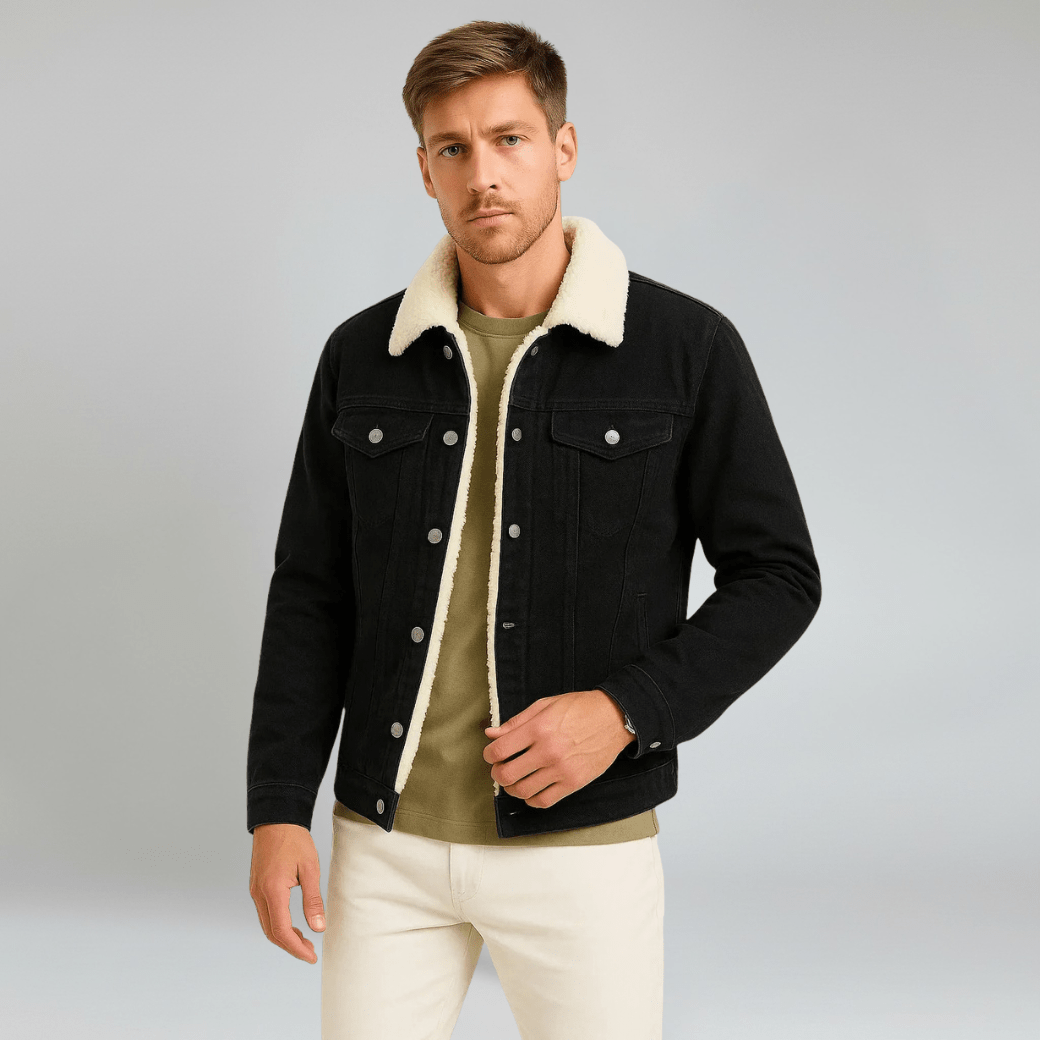 Thickened Denim Fleece Jacket - Montford & Co