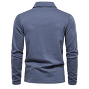 Top – Mens – All Season – Heren Poloshirt Lange Mouwen met Klassieke Polokraag – Montford Co - Montford & Co