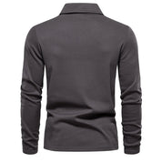 Top – Mens – All Season – Heren Poloshirt Lange Mouwen met Klassieke Polokraag – Montford Co - Montford & Co