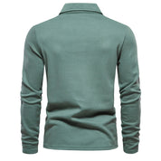 Top – Mens – All Season – Heren Poloshirt Lange Mouwen met Klassieke Polokraag – Montford Co - Montford & Co