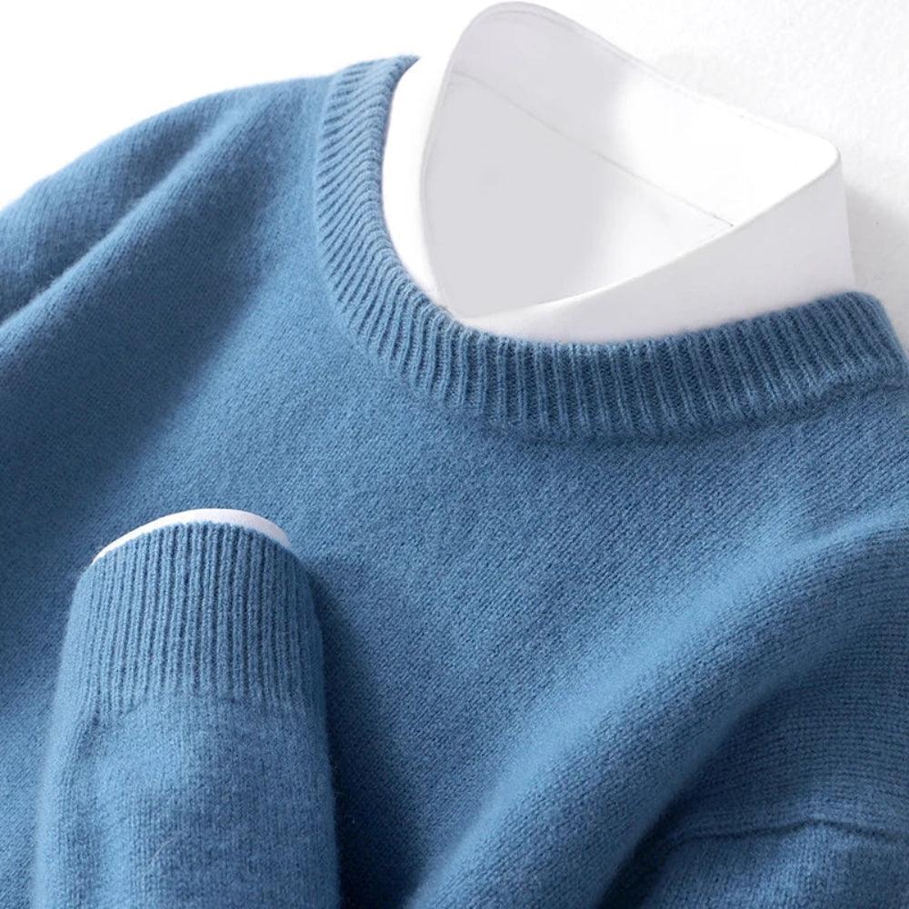 Top – Mens – All Season – Herentrui van 100% Merinowol met Ronde Hals – Montford Co - Montford & Co