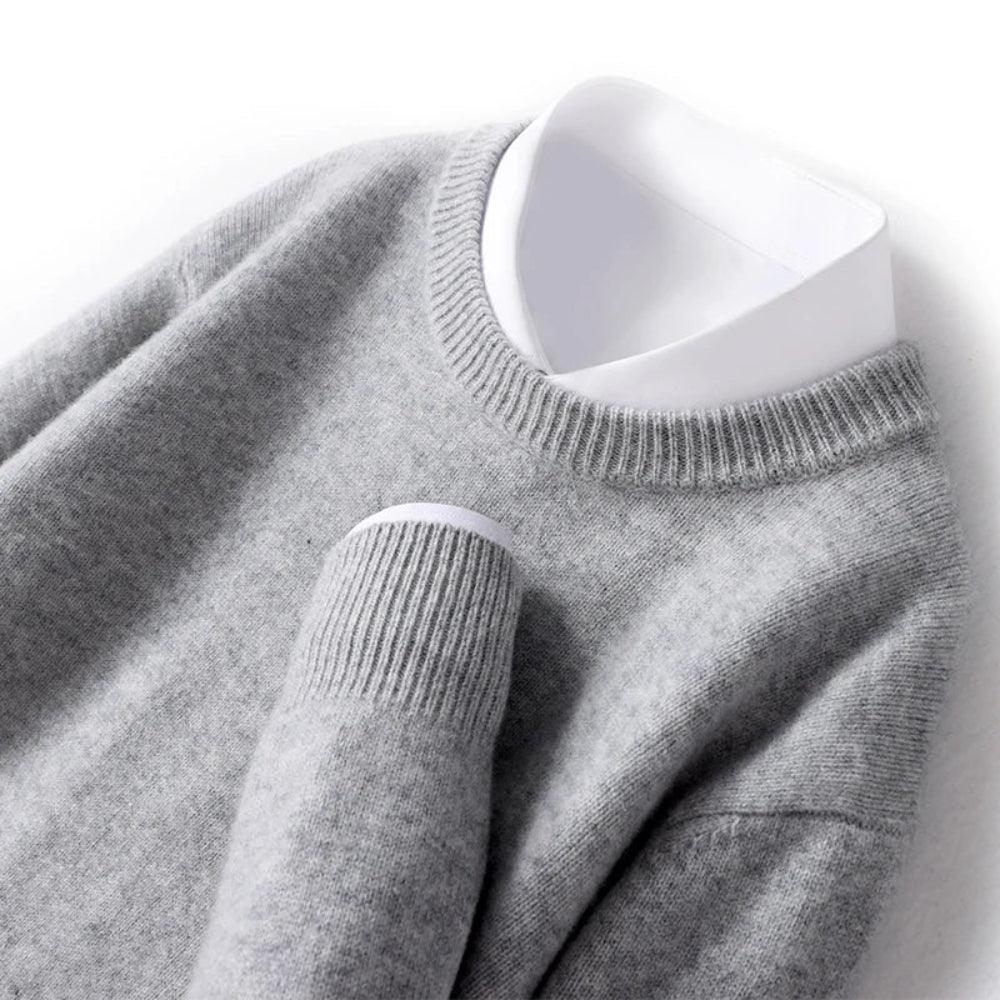 Top – Mens – All Season – Herentrui van 100% Merinowol met Ronde Hals – Montford Co - Montford & Co