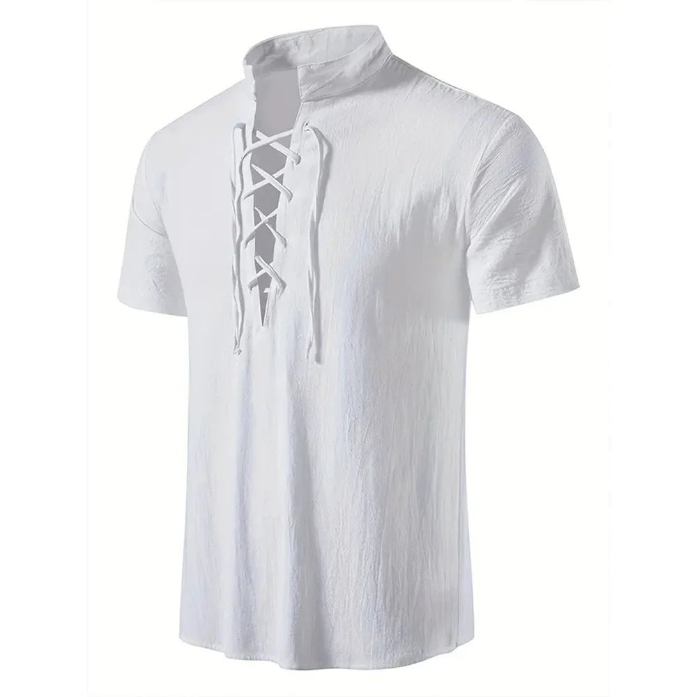 Top – Mens – All Season – Men's Lightweight Breathable Cotton Linen Shirt – Montford Co - Montford & Co