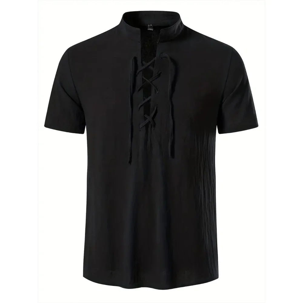 Top – Mens – All Season – Men's Lightweight Breathable Cotton Linen Shirt – Montford Co - Montford & Co