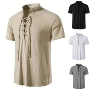 Top – Mens – All Season – Men's Lightweight Breathable Cotton Linen Shirt – Montford Co - Montford & Co