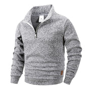 Top – Mens – All Season – Men's Standing Collar Half Zipper Sportswear Long Sleeve Sweatshirt – Montford Co - Montford & Co