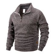 Top – Mens – All Season – Men's Standing Collar Half Zipper Sportswear Long Sleeve Sweatshirt – Montford Co - Montford & Co