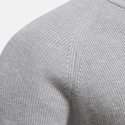 Top – Mens – Autumn & Winter – Heren Sweater Met Half - Zip En Ribgebreide Mouwen – Montford Co - Montford & Co
