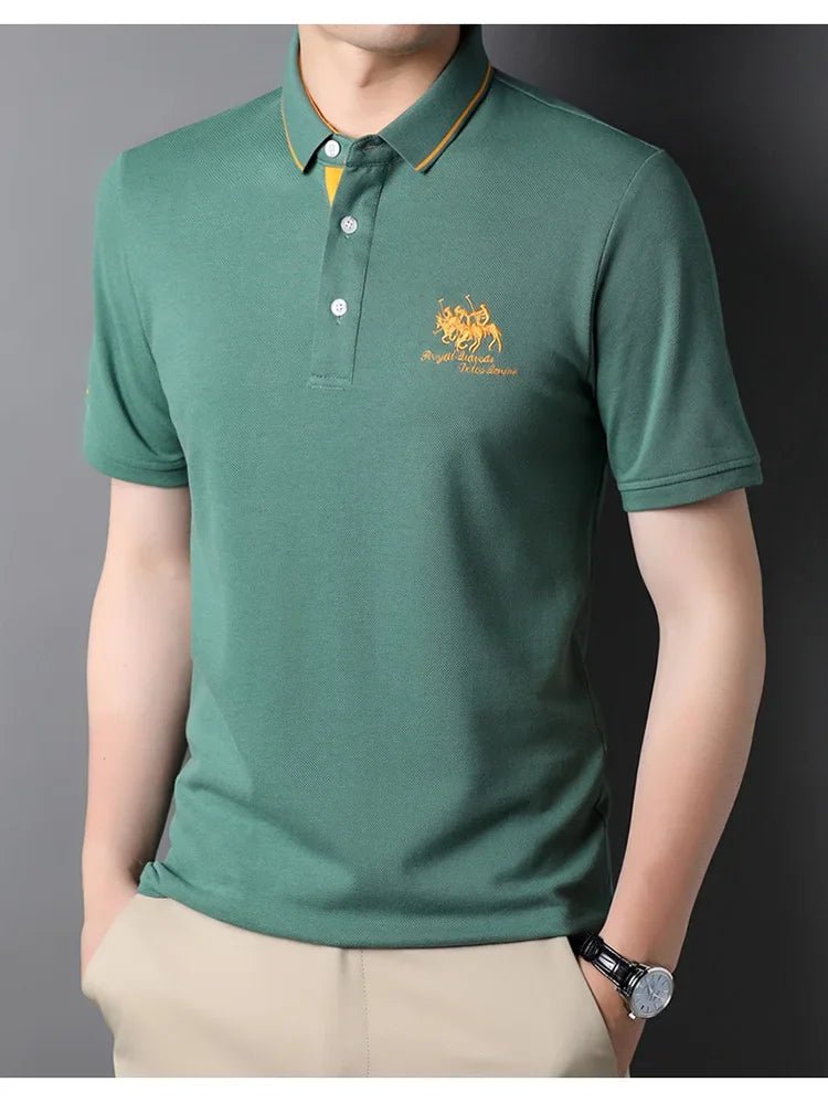 Top – Mens – Spring &amp; Summer – High Quality Men's Cotton Embroidered Polo Shirt – Montford Co - Montford & Co