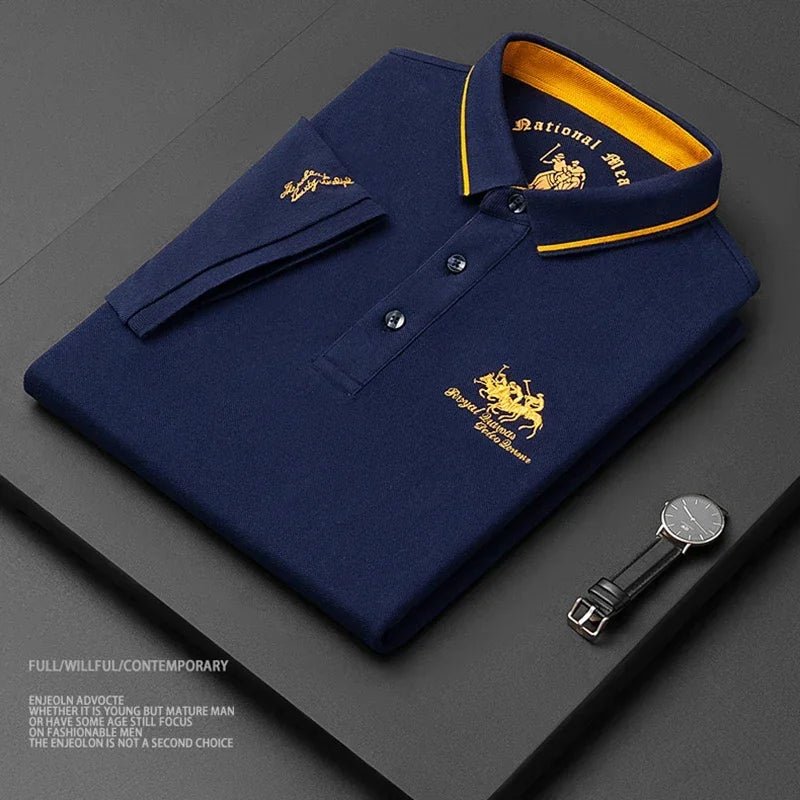 Top – Mens – Spring &amp; Summer – High Quality Men's Cotton Embroidered Polo Shirt – Montford Co - Montford & Co