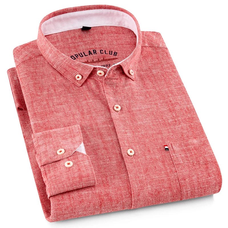 Top – Mens – Spring &amp; Summer – Linen Button - Down Collar Shirt – Montford Co - Montford & Co
