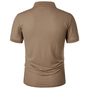 Top – Mens – Spring &amp; Summer – Men's High Stretch Vertical Short - Sleeved Polo Shirt – Montford Co - Montford & Co