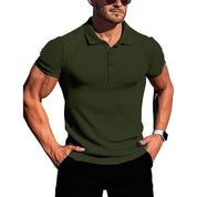 Top – Mens – Spring &amp; Summer – Men's High Stretch Vertical Short - Sleeved Polo Shirt – Montford Co - Montford & Co