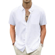 Top – Mens – Spring & Summer – Men's Lightweight Hawaiian Shirt with Pocket – Montford Co - Montford & Co