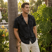 Top – Mens – Spring & Summer – Men's Lightweight Hawaiian Shirt with Pocket – Montford Co - Montford & Co