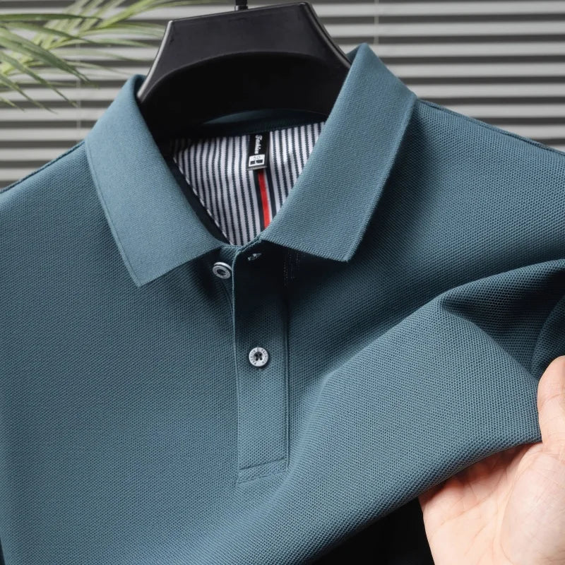 Top – Mens – Spring & Summer – Men's Pure Cotton Short Sleeved Polo Shirt – Montford Co - Montford & Co