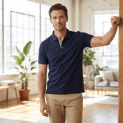Top – Mens – Spring & Summer – Men's Pure Cotton Short Sleeved Polo Shirt – Montford Co - Montford & Co