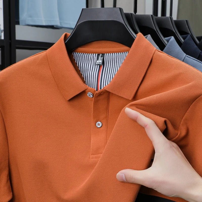Top – Mens – Spring & Summer – Men's Pure Cotton Short Sleeved Polo Shirt – Montford Co - Montford & Co