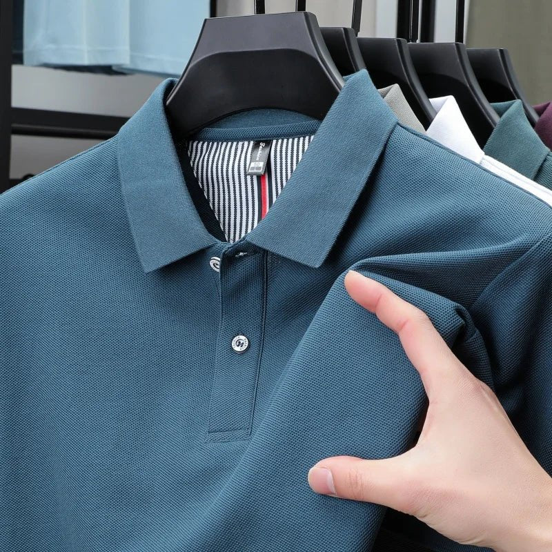 Top – Mens – Spring & Summer – Men's Pure Cotton Short Sleeved Polo Shirt – Montford Co - Montford & Co